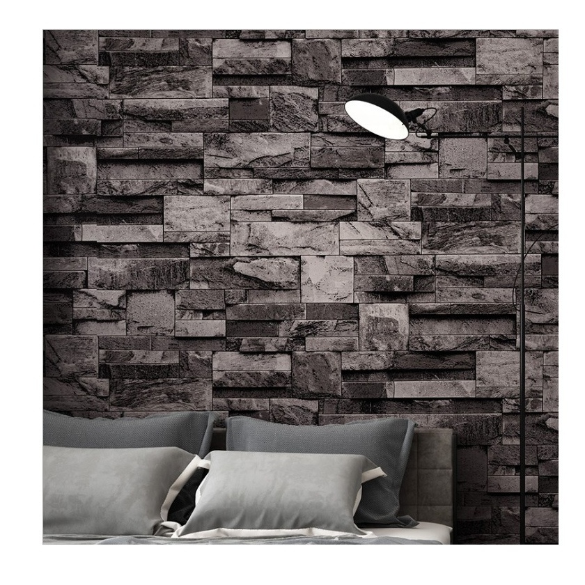 Wallpaper Vinyl 4D Bedroom Stone Wallpaper 3D