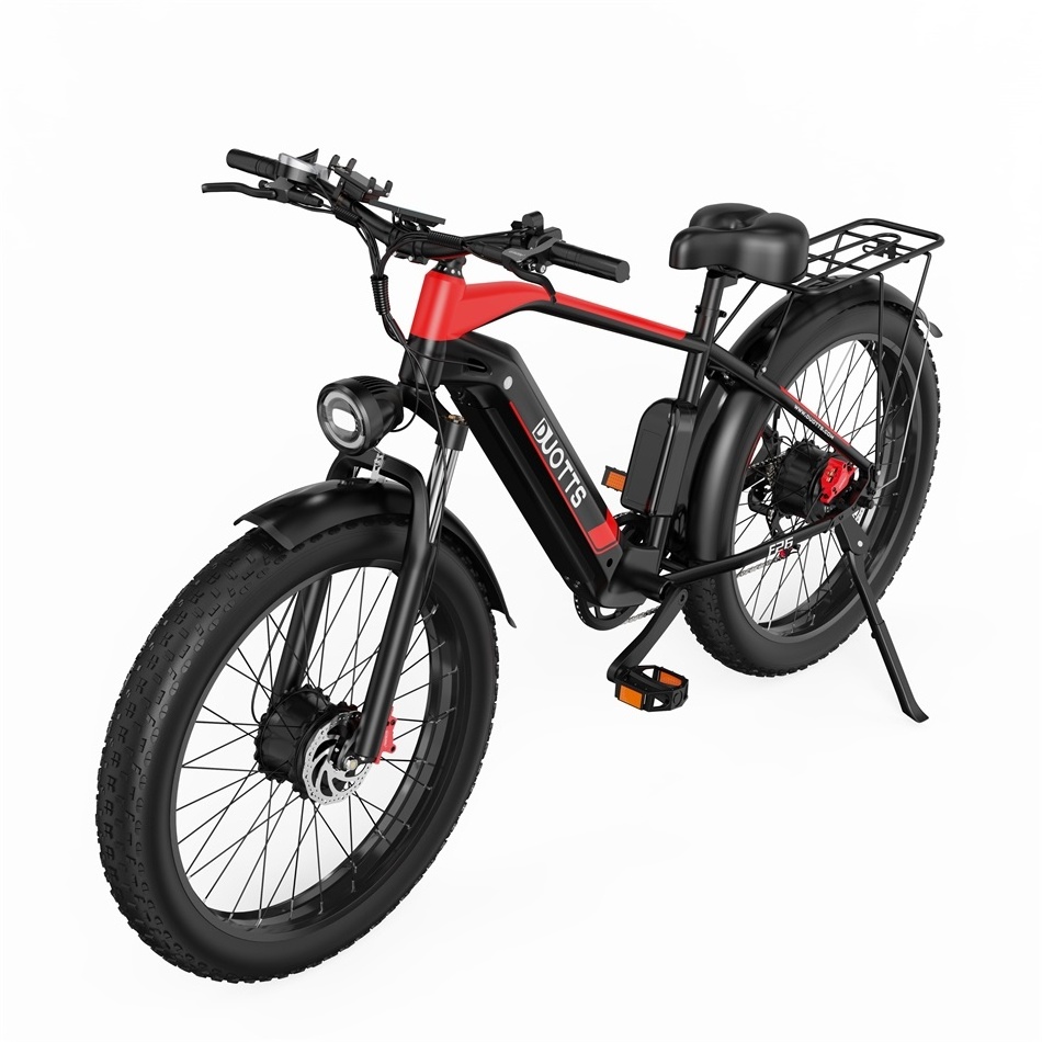 EU Europe Warehouse DUOTTS F26 Fat Tire Ebike 750w*2 7 speed 26 inch e bikes Full Suspension Electric Mountain Bike