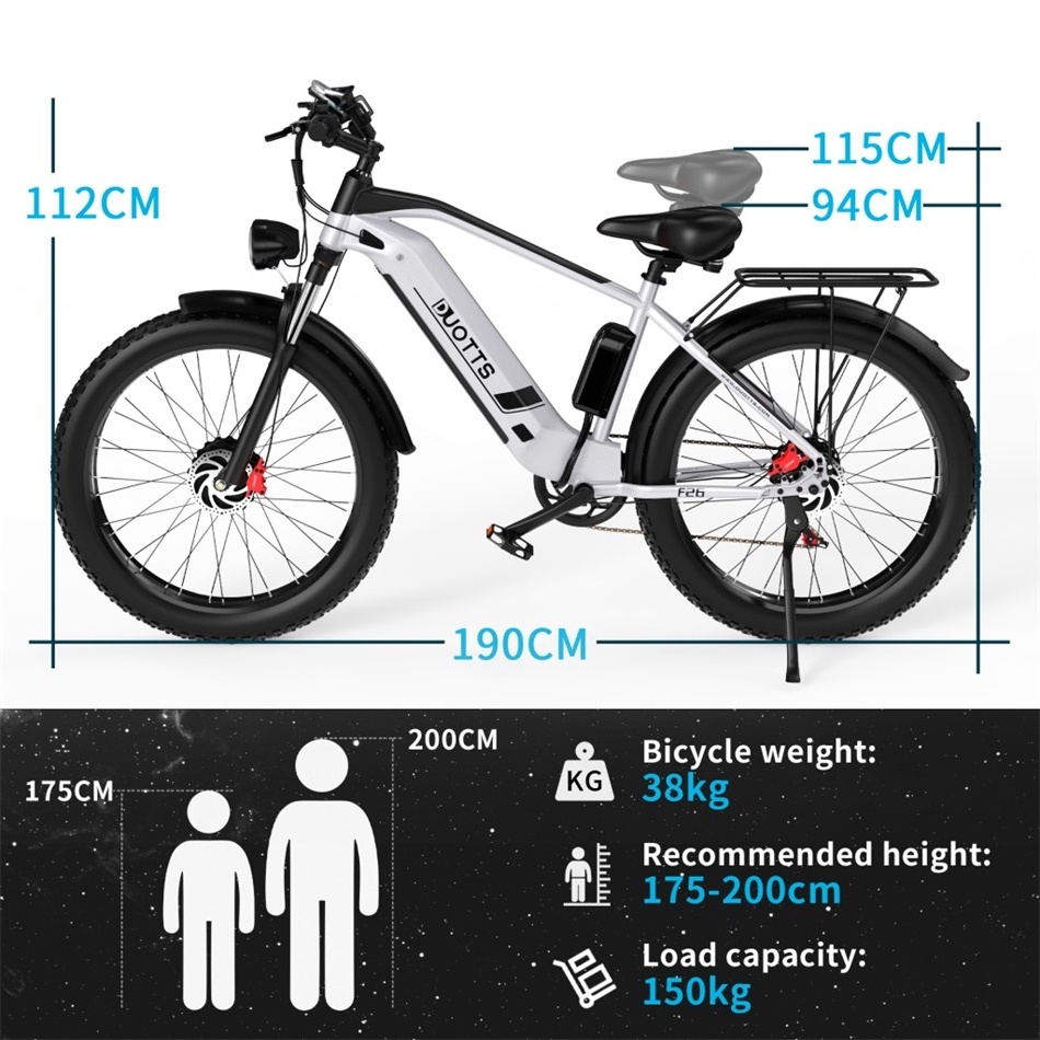 EU Warehouse Fat Tire Electric Bike 26inch Off Road E-bike 750W*2 Dual Motor 17.5ah Battery Beach Cruiser Electric Bicycle