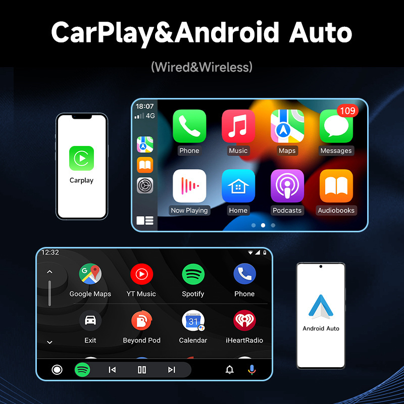 SOMISHINK Hot Sale Carplay Android Auto Radio Stereo 1 Din Car DVD Player 7 Inch Touch Screen Car Stereo HD