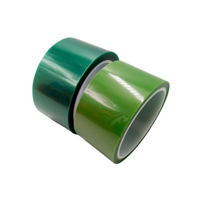 High Temperature Green PET Masking Tape Heat Resistant Polyester Film Silicone Adhesive ESD Solar Cell Tape for Lithium Battery