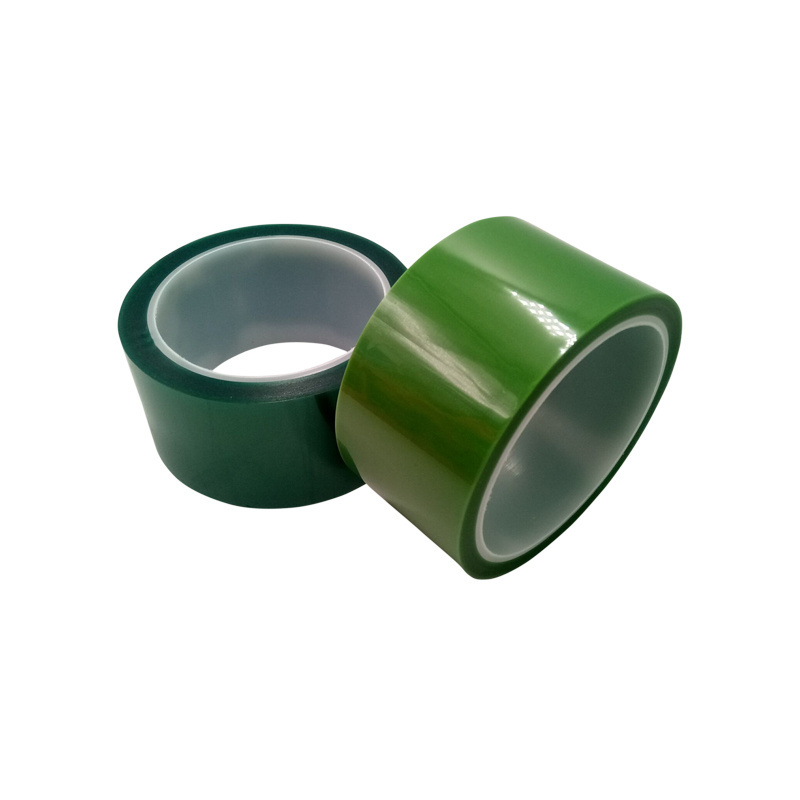 High Temperature Green PET Masking Tape Heat Resistant Polyester Film Silicone Adhesive ESD Solar Cell Tape for Lithium Battery