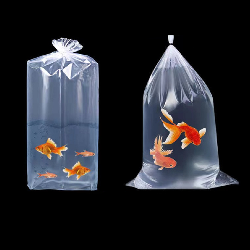 Aquarium Live Fish Shipping Bag Clear Fish Packing Proofing Poly  Bag Plastic Flat Oxygen Transport Package Bag