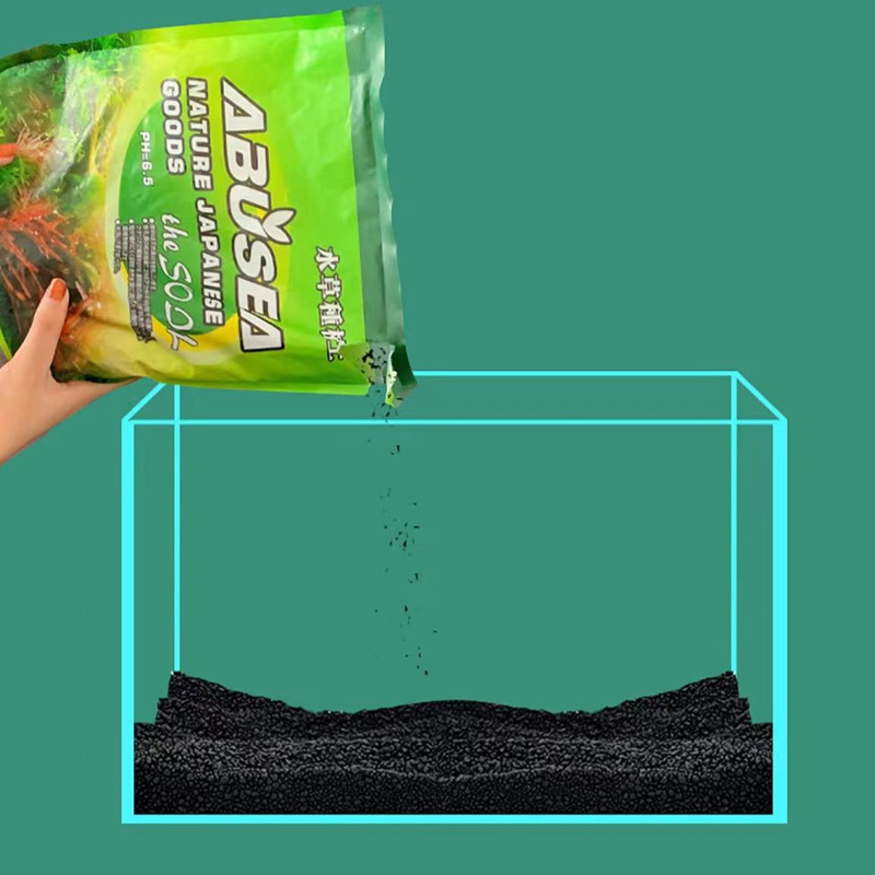 Abusea Aquarium Soil  Aqua Plant Soil Substrate Simple to Use Fish Tank Bottom Water Grass Seeds Plant Sand Mud 3L/9L