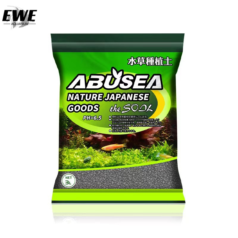 Abusea Aquarium Soil  Aqua Plant Soil Substrate Simple to Use Fish Tank Bottom Water Grass Seeds Plant Sand Mud 3L/9L