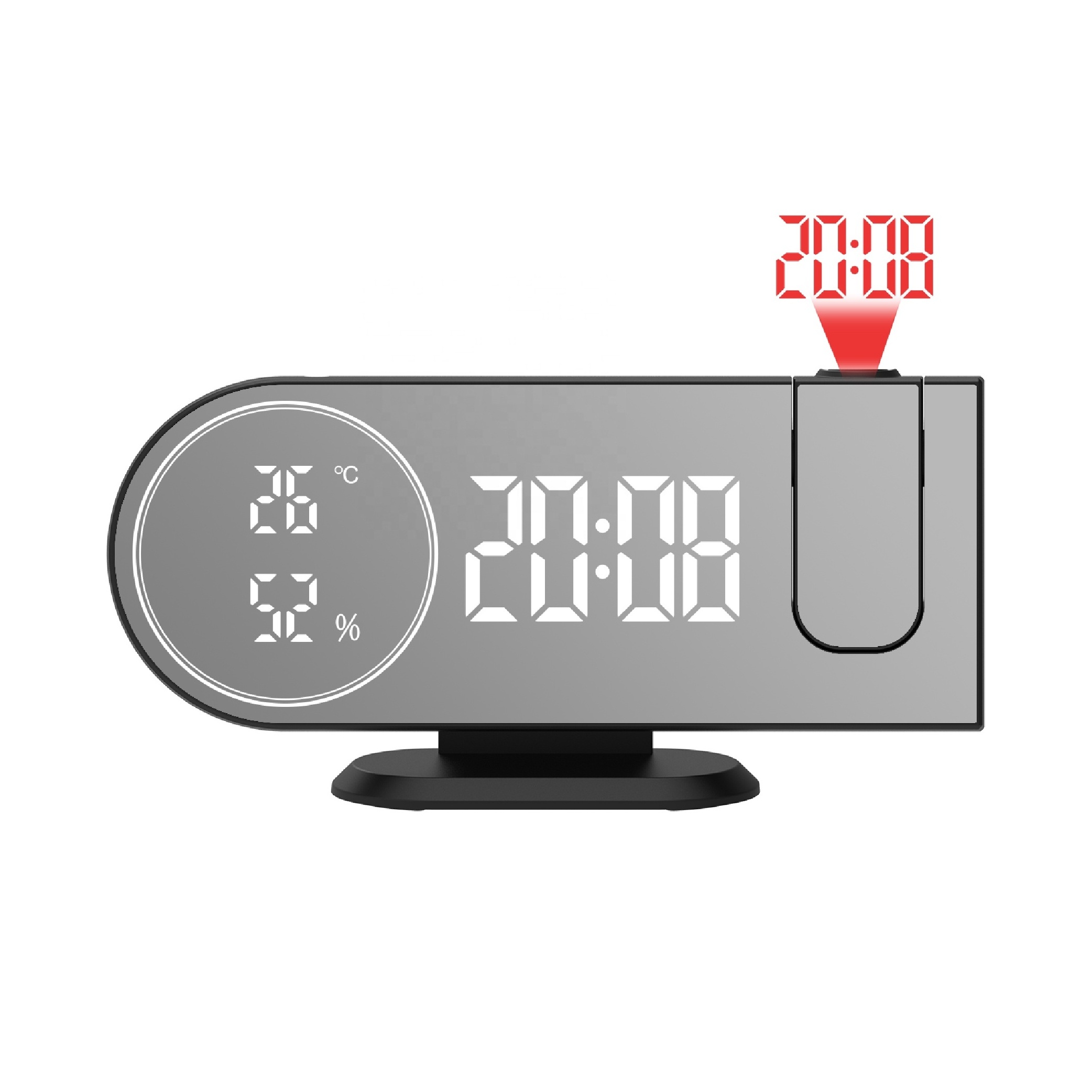 Projection Digital Alarm Clock for Bedroom 2022 Newest Radio Alarm Clock with Projection on Ceiling USB Charger Ports Dual Alarm