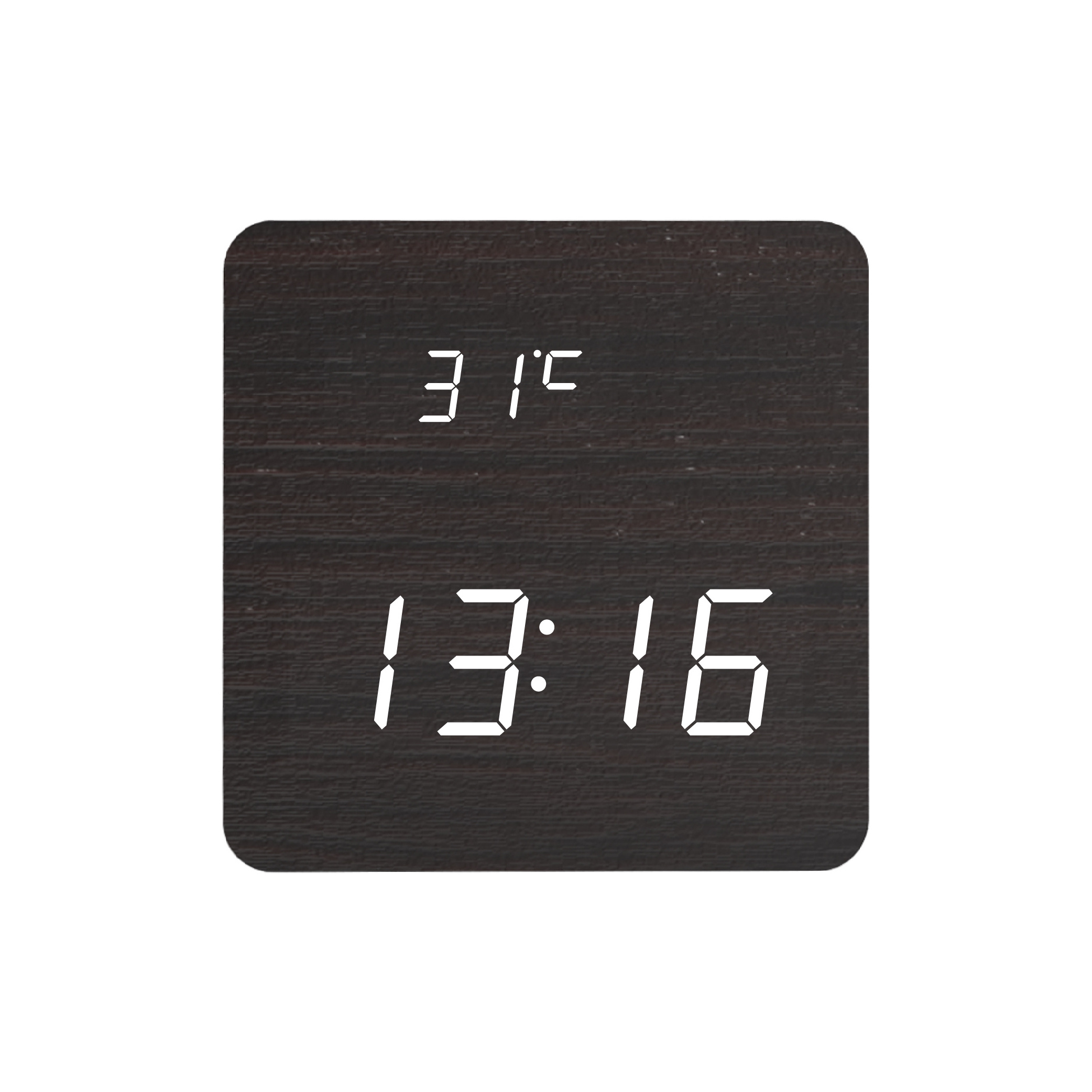 Multifunction New Digital Timer Clock Alarm Snooze Indoor Temperature for Travel/home/office Electronic Customized OEM Square