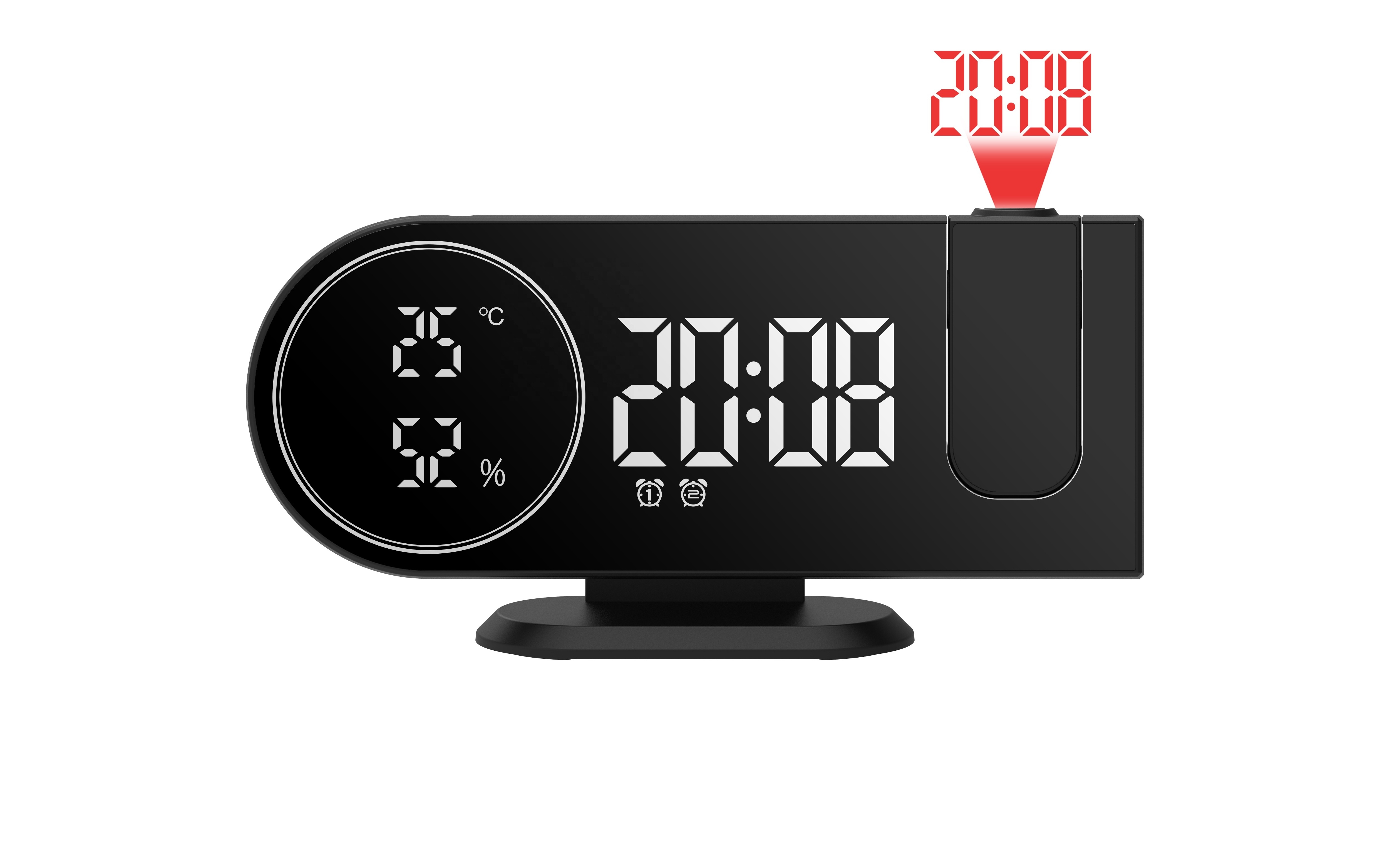 Projection Digital Alarm Clock for Bedroom 2022 Newest Radio Alarm Clock with Projection on Ceiling USB Charger Ports Dual Alarm