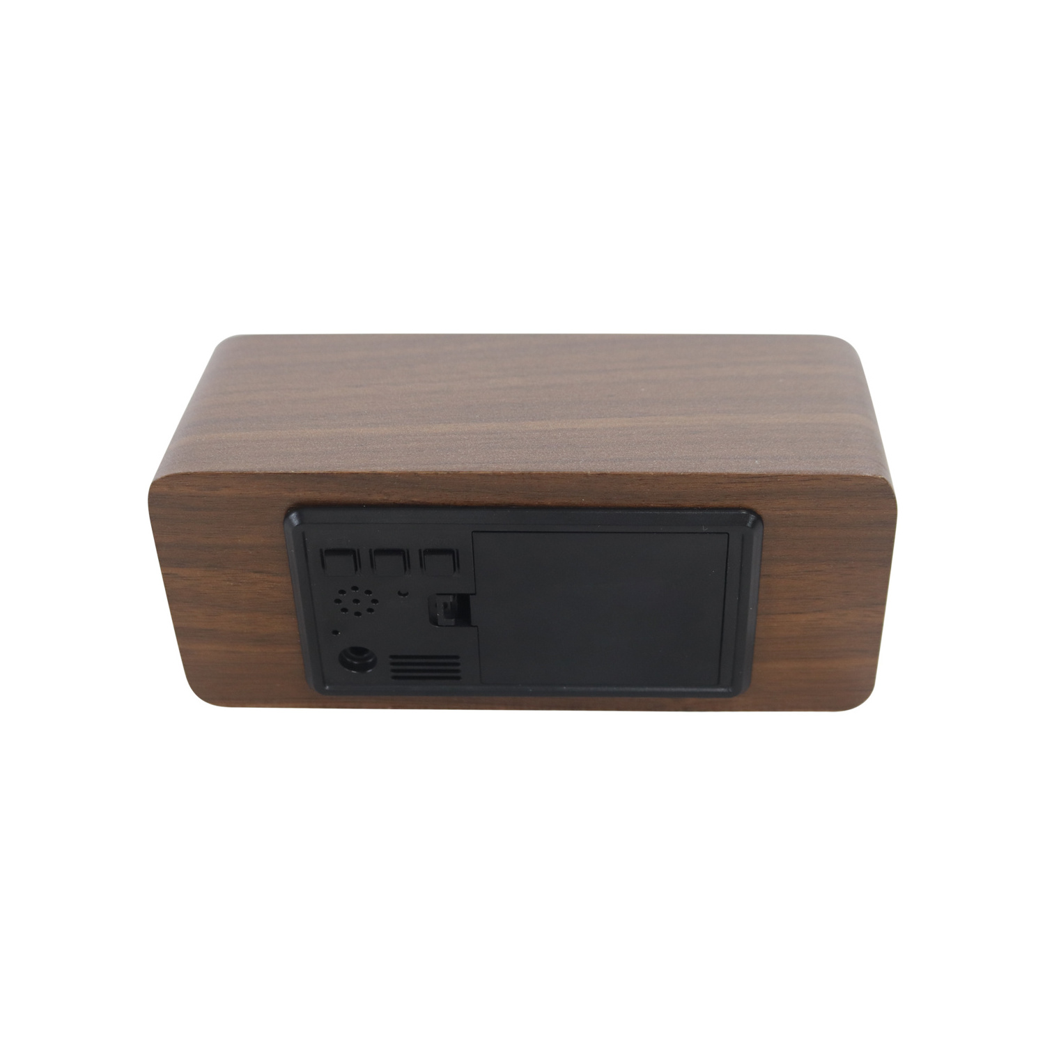 digital led wooden desk alarm clock with temperature and sounds control time calendar backlight adjustment