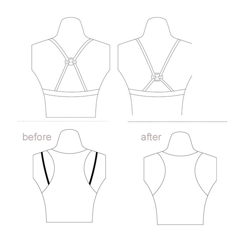 Hot Sale Underwear Fasteners Popular Shadow Fashion Bra Buckles Strap Holders Invisible Bra Clips