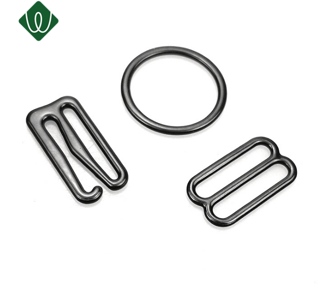 underwear accessories nylon coated ring and slider clip clasp Buckle Bra Hook and Eye