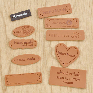 Custom Leather Patch Leather Label Leather tag Design Any Size Garment Logo Tags For Clothes Hats