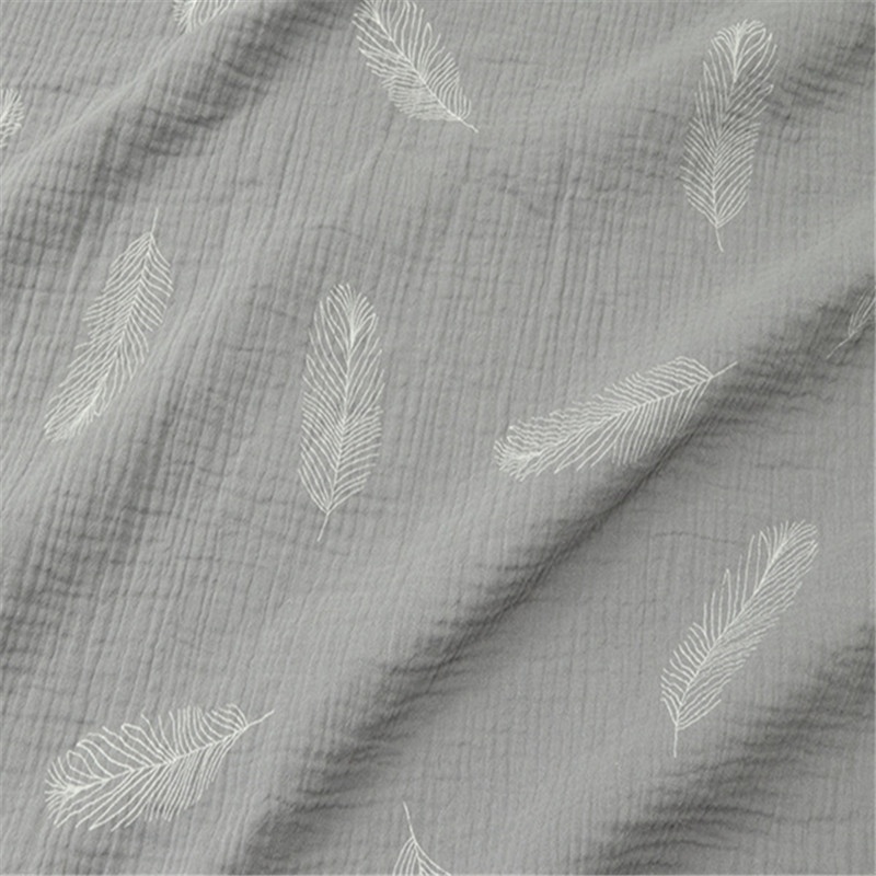 Garment fabric Hot sell wholesale 100% Cotton organic custom printed crinkle fabric muslin organic fabric for baby