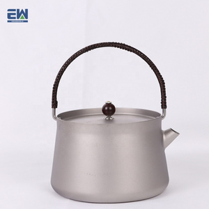 Modern Design Titanium Kettle for Outdoor Camping Picnic Fast & Easy Heating for Water Coffee Tea