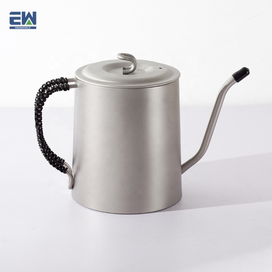 Modern Design Titanium Kettle for Outdoor Camping Picnic Fast & Easy Heating for Water Coffee Tea