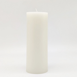 Wholesale Long Burning Time Customize Size White Unscented Pillar Candle