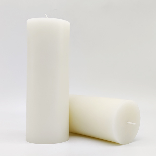 Wholesale Long Burning Time Customize Size White Unscented Pillar Candle