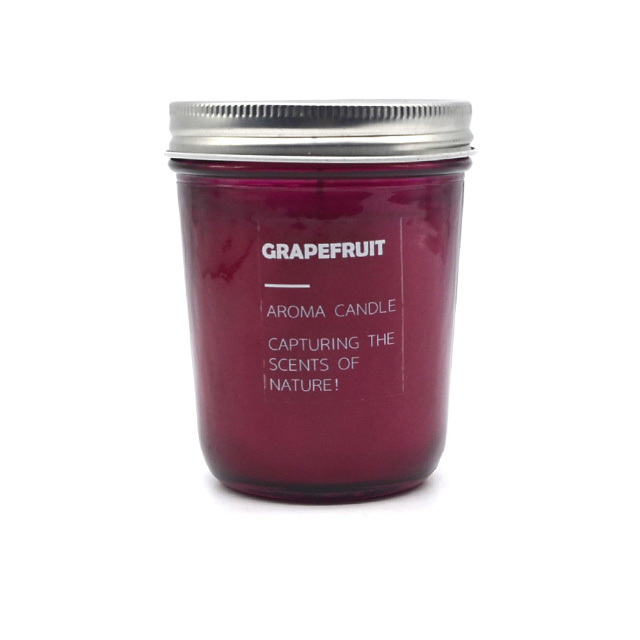 Aromatherapy colored private label scented candles in glass jar