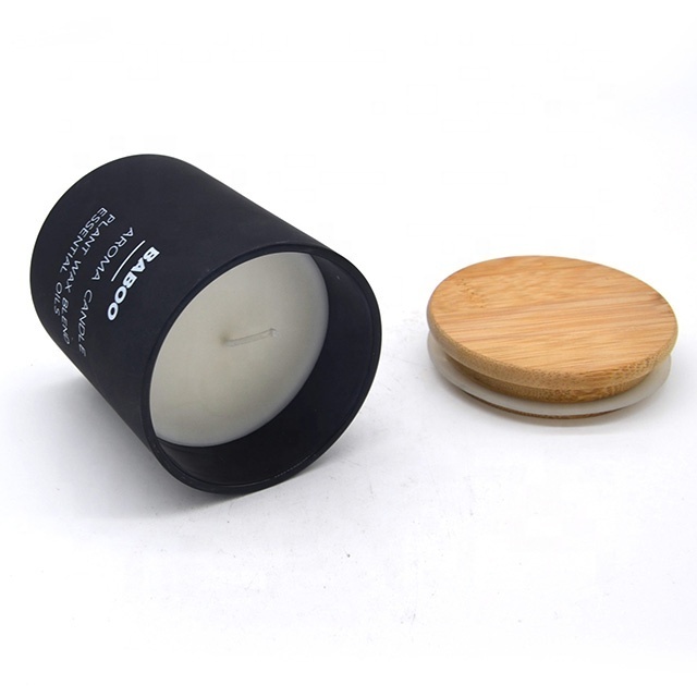 Hot selling custom fragrance black matte glass candle jar Aromatherapy scented tumbler candle