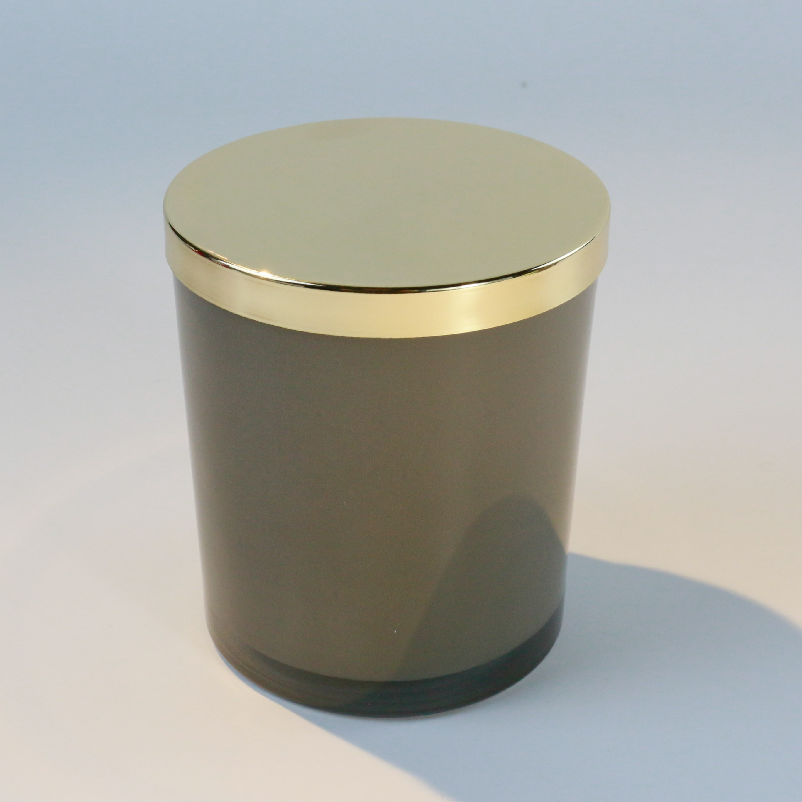 Wholesale popular Mini size Eco-Friendly 3oz yellow color frosted scented glass candle vanilla scent