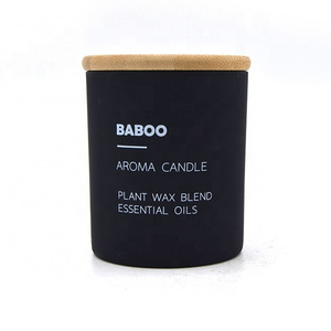 Hot selling custom fragrance black matte glass candle jar Aromatherapy scented tumbler candle