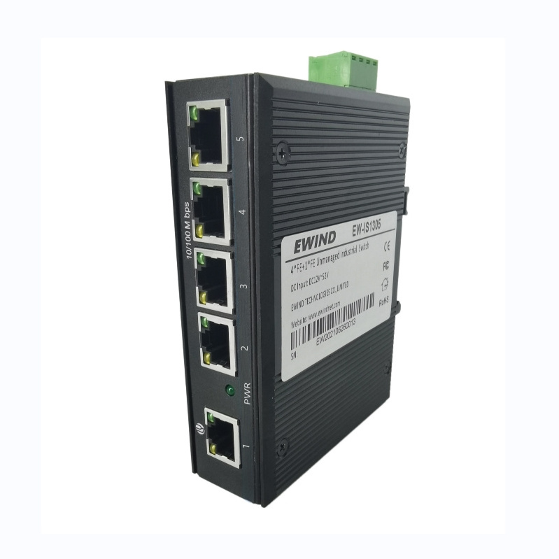 Factory Wholesale Unmanaged DIN Rail 5 port Industrial Ethernet POE Switch for CCTV Project