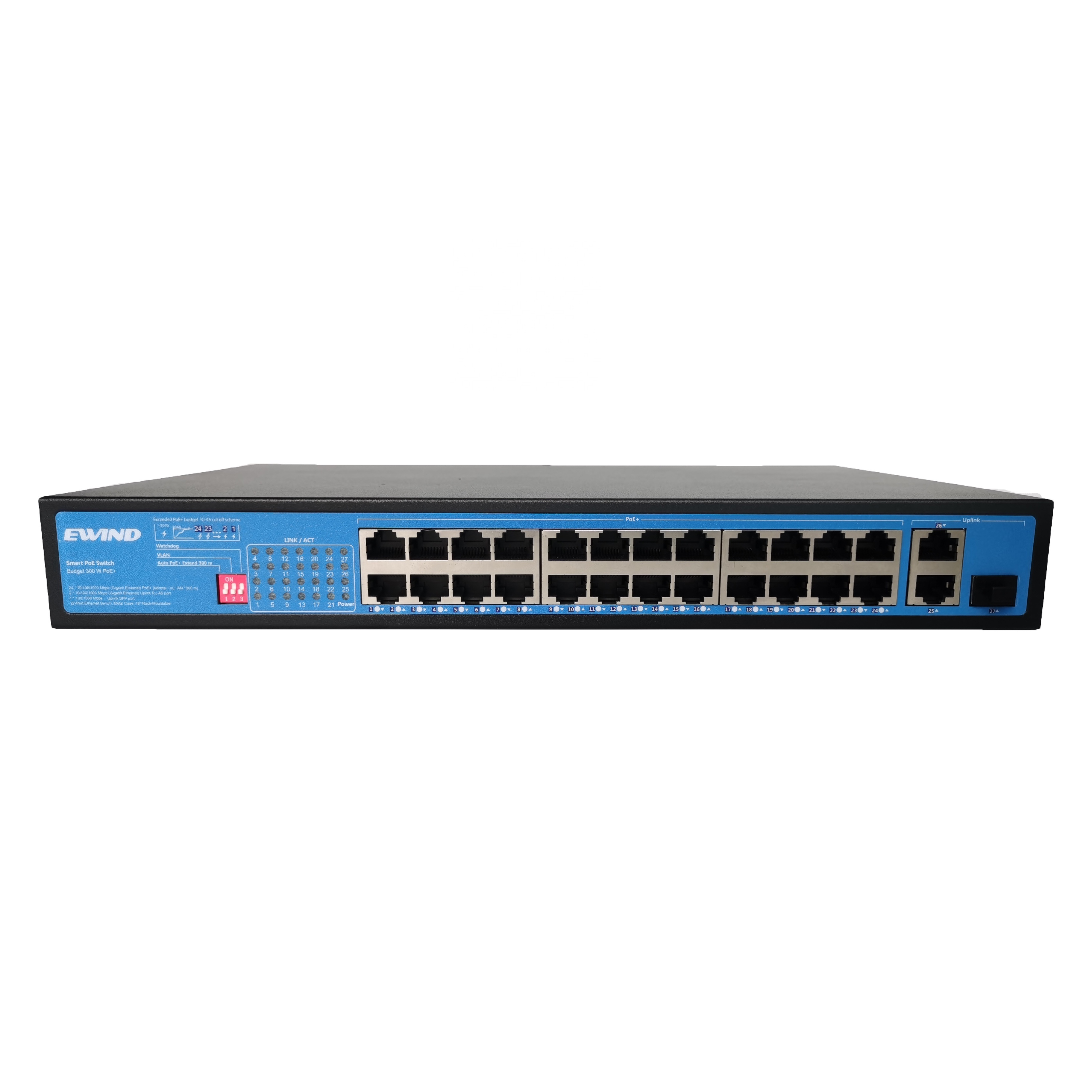 Ewind 24 Port Gigabit Passive PoE Ethernet Switch 1-8 Ports Support Watch Dog Function Vlan 250M Long Distance