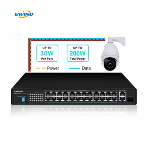 Factory Top Quality 24 Port Intelligent AI PoE Switch  300W Power Extending Networks Switches