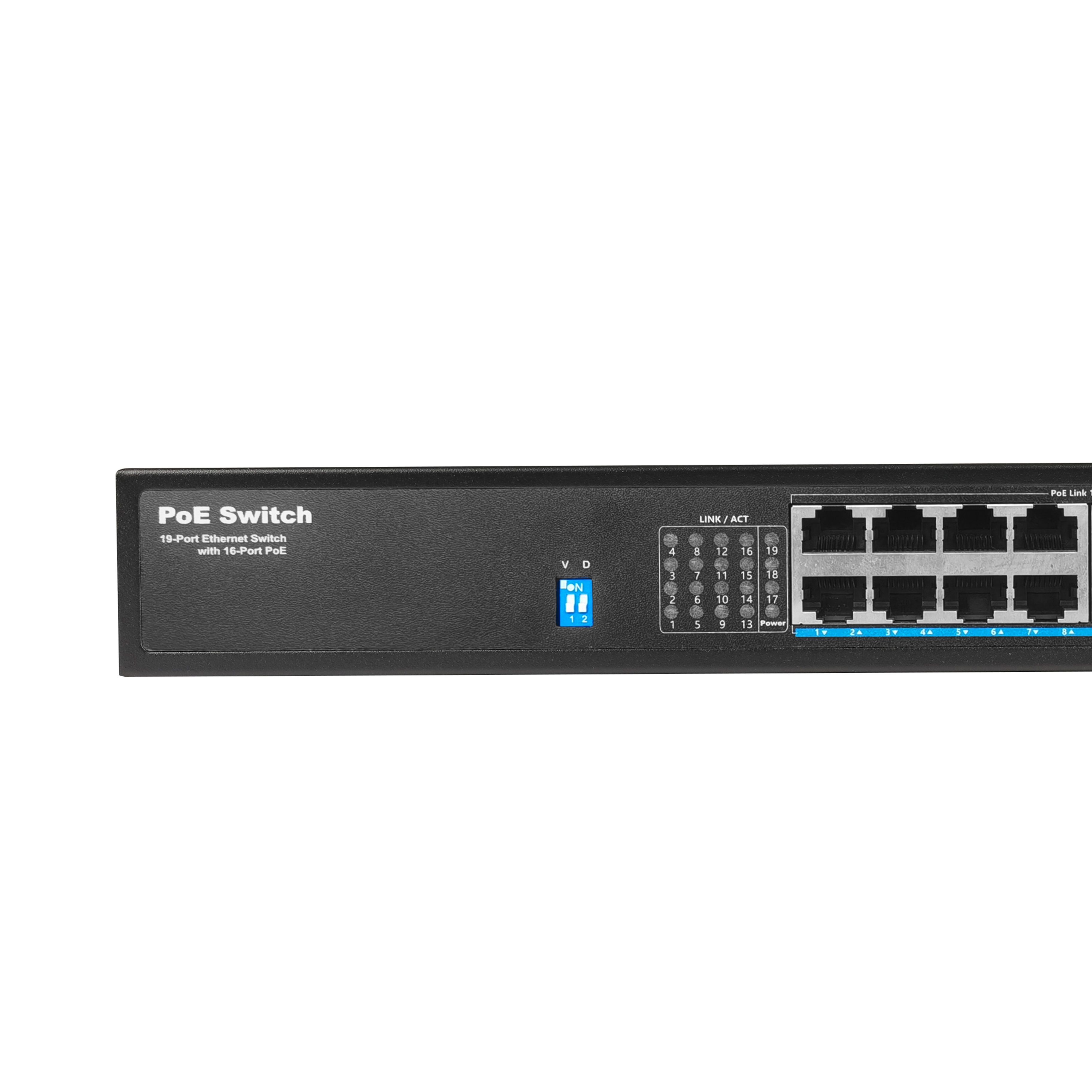 PoE Switch Manufacturer OEM 16 port 10/100/1000M network switch for AP camera router phone