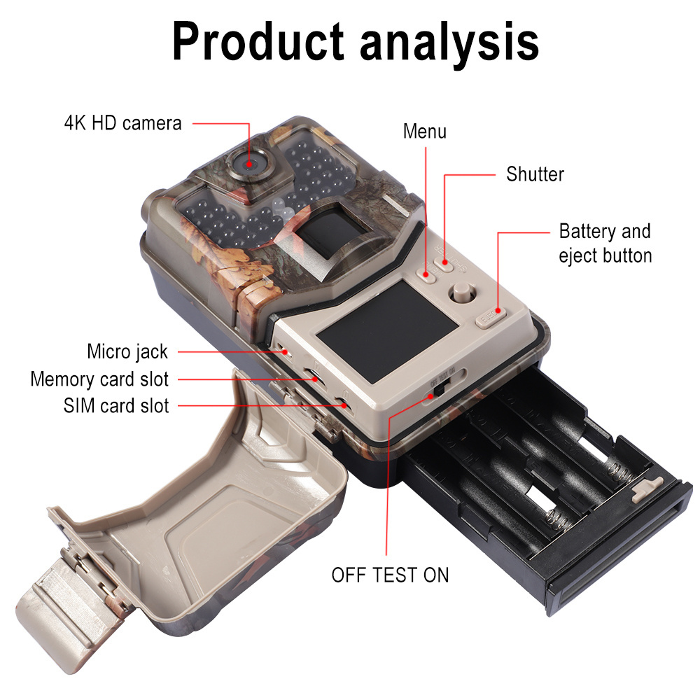 HC900PRO hunting camera  30MP Cellular Trail camera  MMS SMTP FTP 4G camera