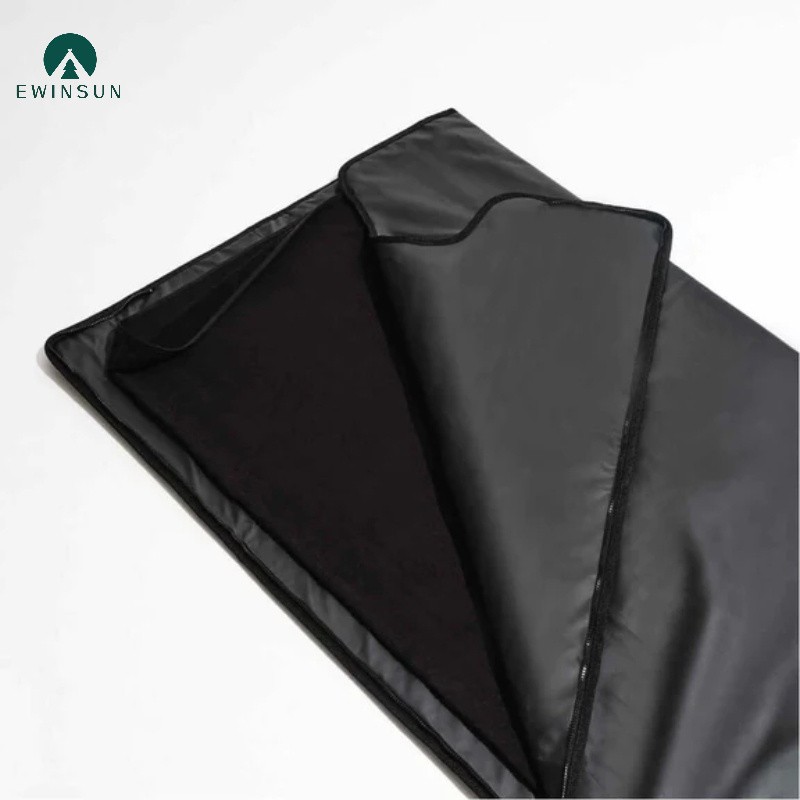 Foldable far infrared sauna blanket PU leather infrared sweat sauna bag sauna blanket for weight loss and detox