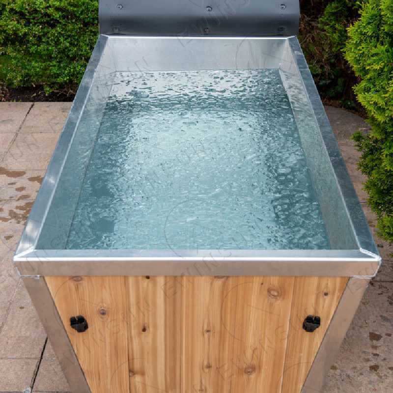 2024 Popular Wooden Ice Bath Stainless Steel Liner Cold Plunge For Outdoor Sport Recovery