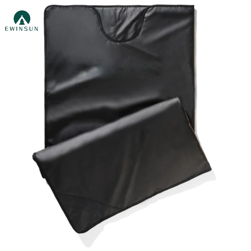 Foldable far infrared sauna blanket PU leather infrared sweat sauna bag sauna blanket for weight loss and detox