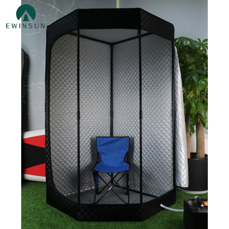 Ewisun Home use full body sauna steam tent portable spa wet far infrared sauna room weight loss detox