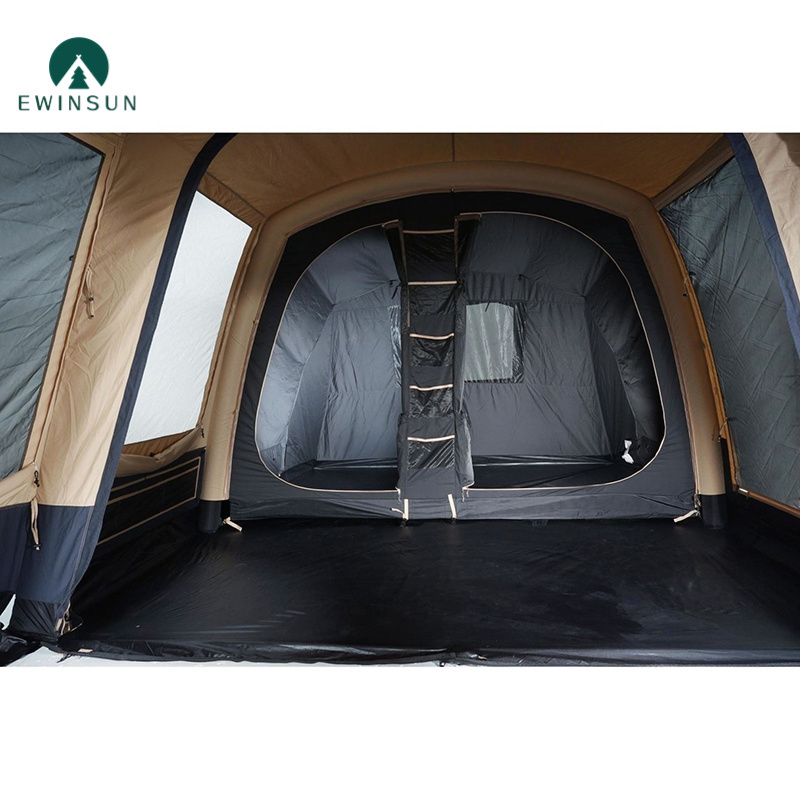 Ewinsun Large space waterproof air inflatable luxury camping 5-8 persons family air tunnel tent