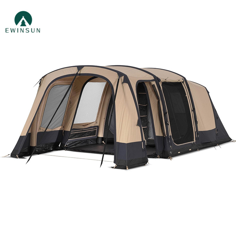 Ewinsun Large space waterproof air inflatable luxury camping 5-8 persons family air tunnel tent