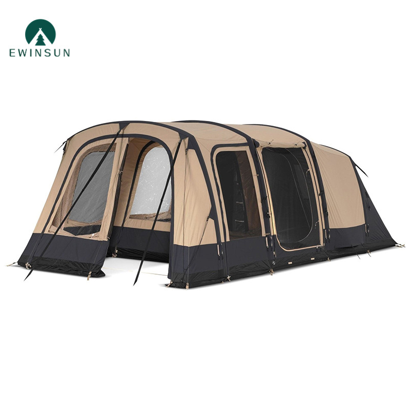 Ewinsun Large space waterproof air inflatable luxury camping 5-8 persons family air tunnel tent