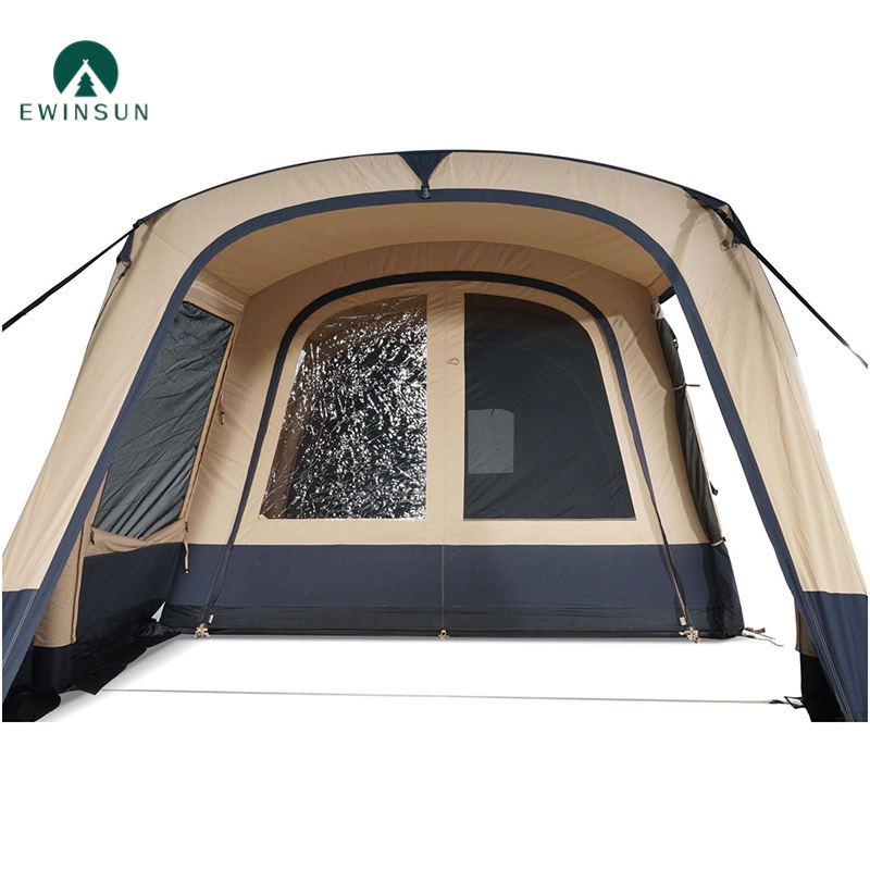 Ewinsun Large space waterproof air inflatable luxury camping 5-8 persons family air tunnel tent