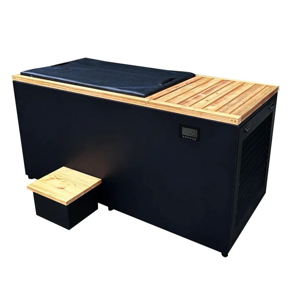 New Design Wood Ice Bath Tub Stainless Steel Liner Cold Plunge Tub Cold Soak Recovery Pod