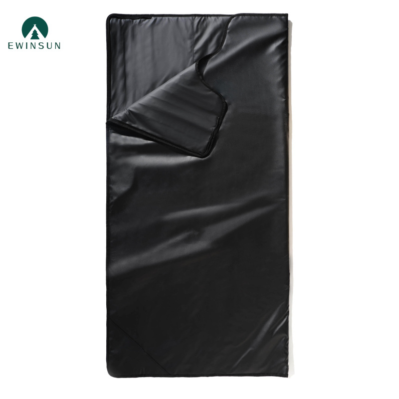 High quality PU leather sauna blanket built in PVC waterproof far infrared sauna blanket for weight loss and detox