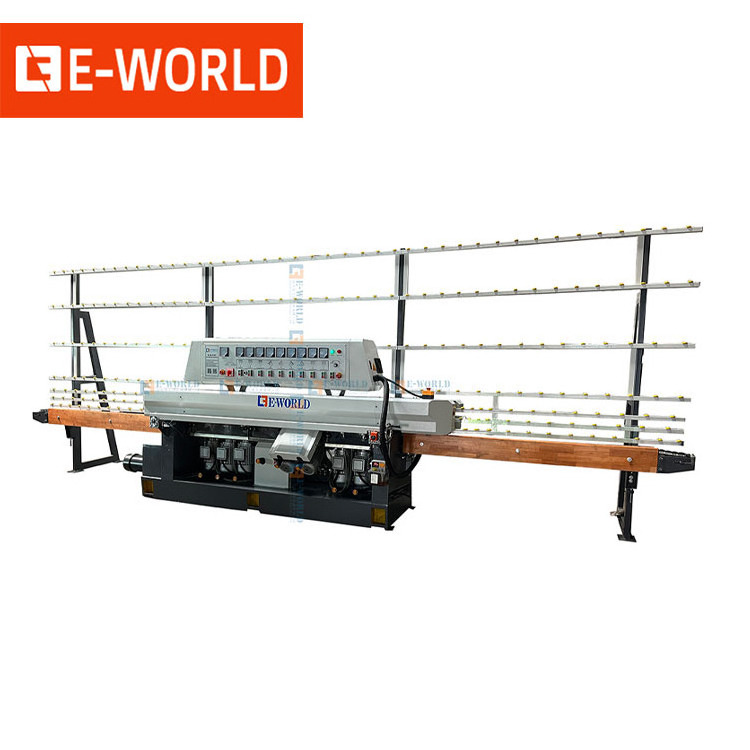 Hot Sale Straight Line Vertical Glass Edging Machine/Flat Glass Edge Polisher With 9 Spindles