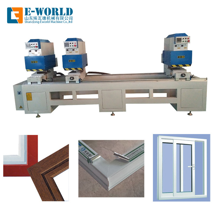 Video factory inspection Window Frame Double Side Three Head Seamless Welding Machine