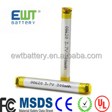 Ewt brand lp 08300 3.7V 120mAh li-polymer Round Lipo Battery for Rechargeable Lithium ion Camera Pen battery