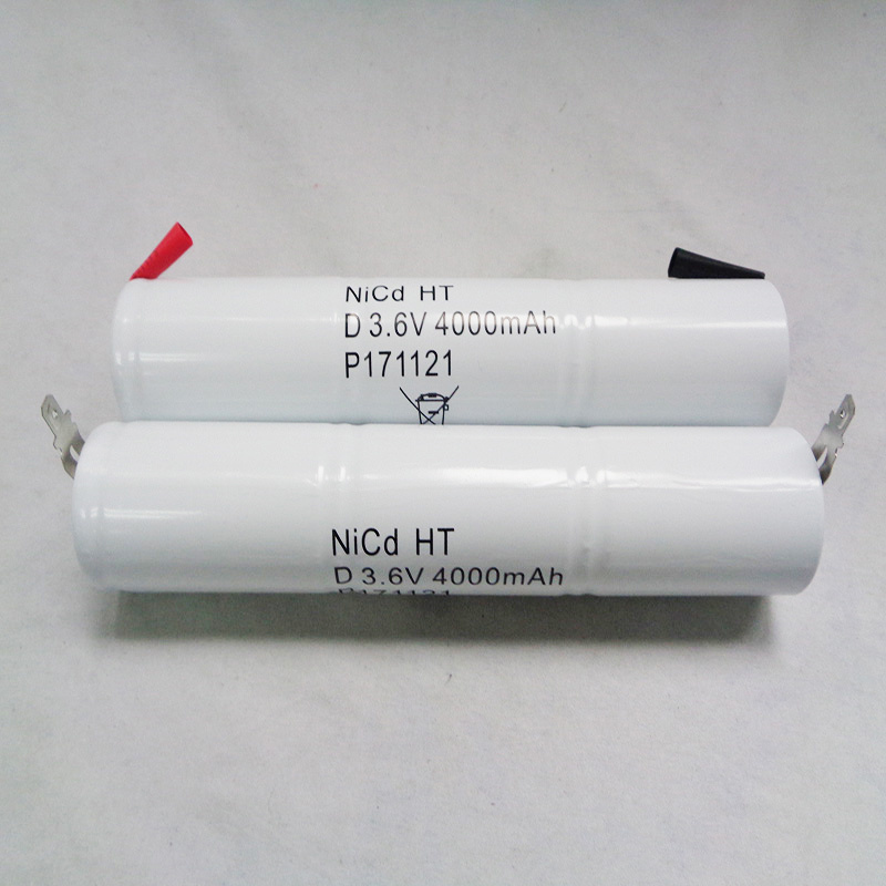 nicd rechargeable 1700mah 1800mah 6v 9.6v 7.2v 2.4v 3.6v AA SC D nicd battery pack for HT Emergency Light battery