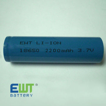 18650 li ion battery 18650 2200mAh 3.7V rechargeable battery for electric bike flashlight