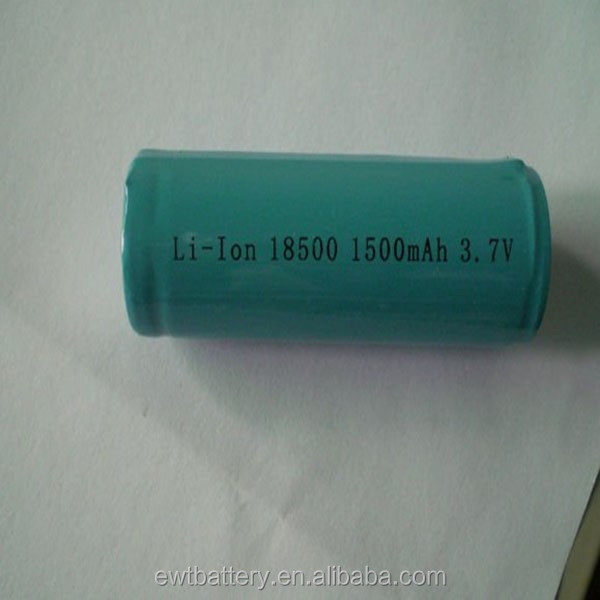 lithium ion 18600 3.7v battery 18500 1500mAh