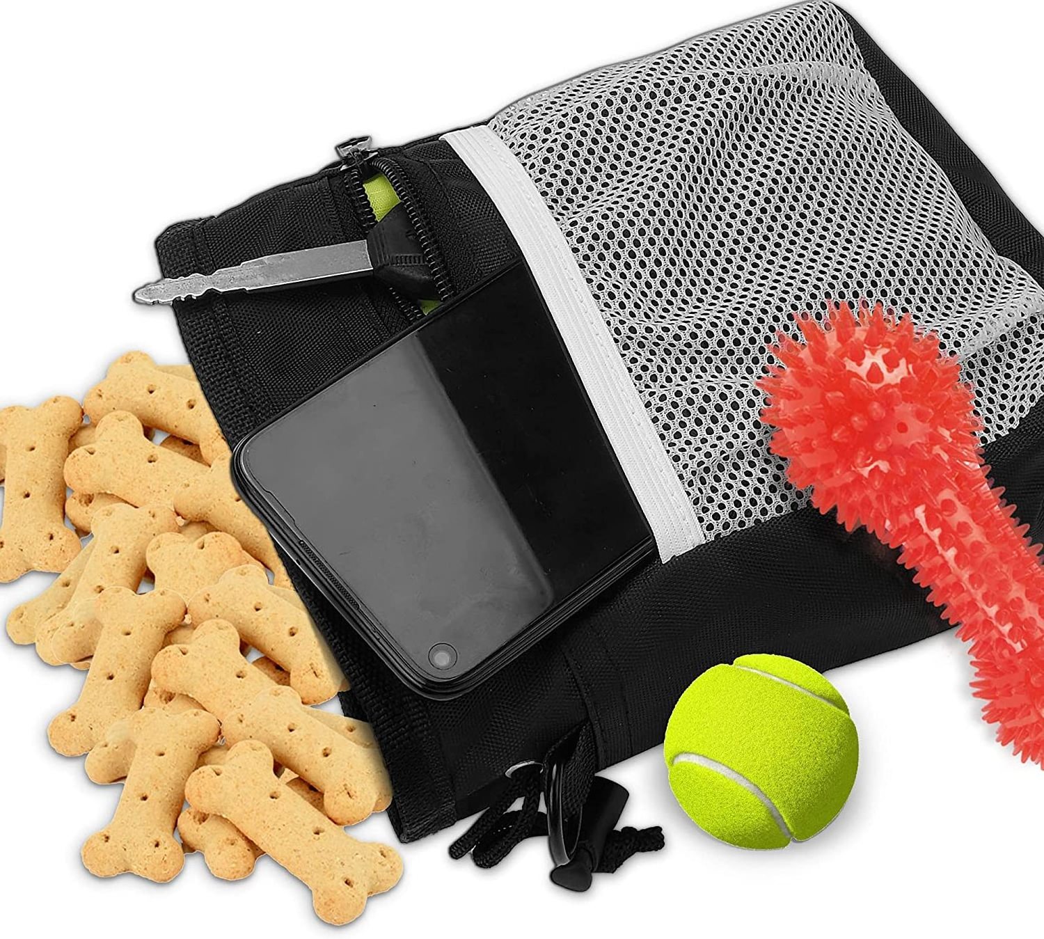 Customised dog training food bags pet treat pouch bag with poop pouch and shoulder waist strap