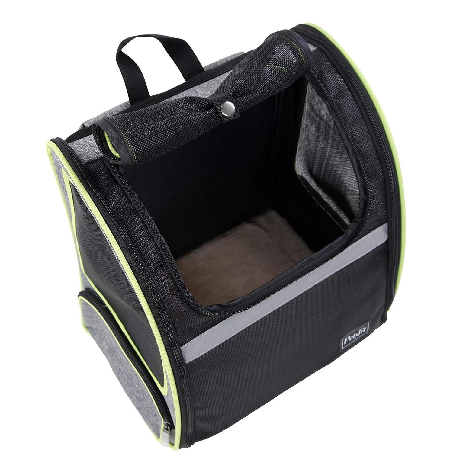 Pet Carrier Backpack for Small Cats and Dog With Two Sided Entry And Safety Features For Travel Hiking Outdoor Use