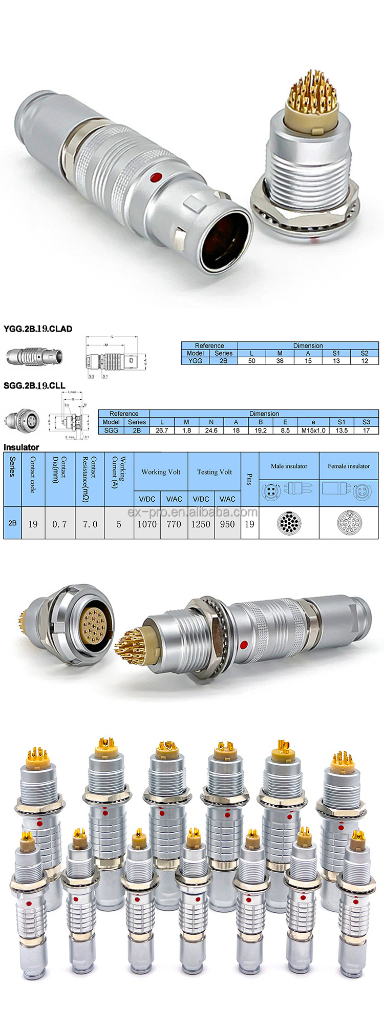 Manufacture LEMOS B seriesEGG FGG EMC shielding push pull circular small connector FGG connector OEG Electrical Connector