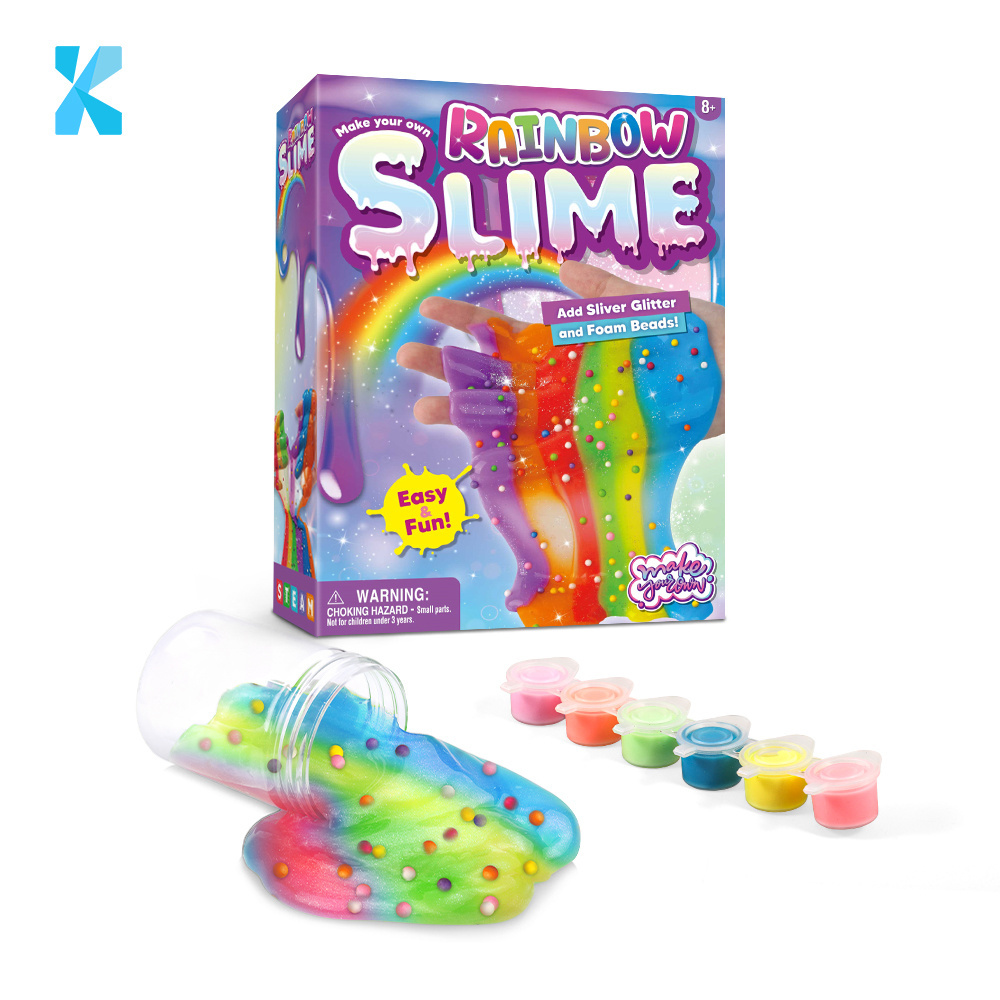 Colorful slime toys crazy  squeeze toys new arrival multi-colors jelly soft transparent DIY slime making kit